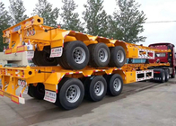 重い装置を運ぶ黄色い半平面3の車軸容器のトレーラ トラック