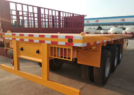 重い装置を運ぶ黄色い半平面3の車軸容器のトレーラ トラック