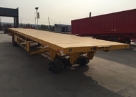 Mnの鋼鉄3車軸30t重い商品を運ぶ平面貨物トレーラー
