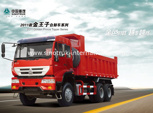 SINOTRUK の金王子ダンプ トラック 10Wheels 336HP RHD 25-30tons ZZ3251N3641W