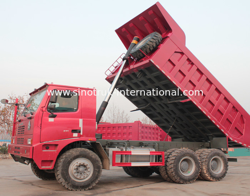ダンプカーのダンプ トラック SINOTRUK HOWO 70 採鉱 LHD 371HP 70tons ZZ5707S3640AJ