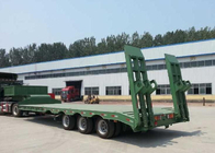 負荷の構造機械のための半低ベッドのトレーラ トラック 3 の車軸 60Tons 15m