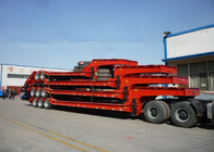 低い半ベッドのトレーラ トラック 3 の車軸 80 トン負荷の構造機械のための 17m