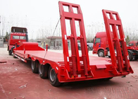 低い半ベッドのトレーラ トラック 3 の車軸 80 トン負荷の構造機械のための 17m