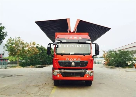 8X4 LHD WingヴァンCargo Truckの貨物大きい積載量の商用車
