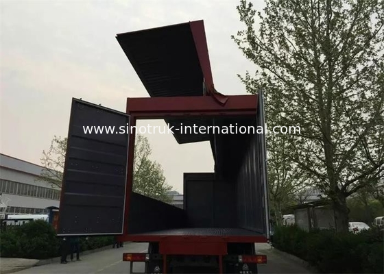 8X4 LHD WingヴァンCargo Truckの貨物大きい積載量の商用車