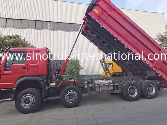 HOWO 12ホイール Sinotruk 8X4 ダンプトラック 400hp 鉱山用 LHD U型コンテナ