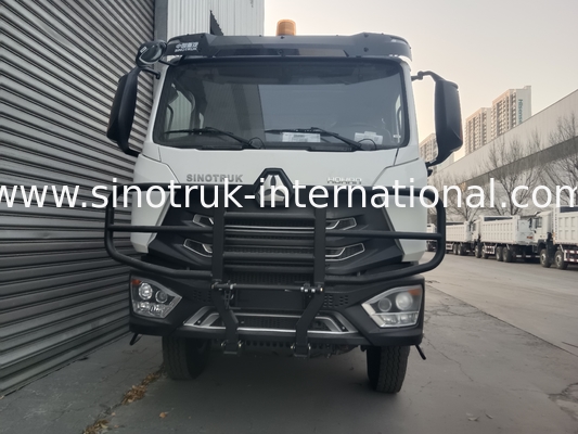 SINOTRUK HOWO 400 HP ターパーダンプトラック 建設用 N7 軍用バンパー警告ライト
