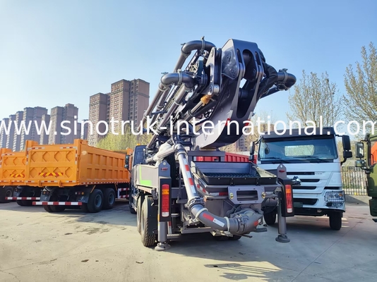 高層ビル HOWO 380HP スマートポンプトラック 52m ブーム 6x4 トラクション