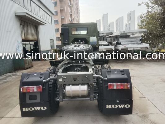 Sinotruk Howo Tractor Truck Lhd 10Wheels 430Hp 6 × 4 HW76 Green