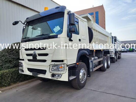 耐久性のあるHOWO 6×4 371HP 20CBM 重作業用高強度鉄体付きホワイトダンプトラック