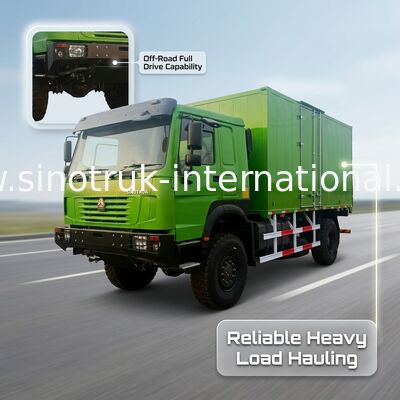 4X4 LHD貨物トラック 貨物タンク5000*2300*2300mm 16T 後部軸 重荷輸送用