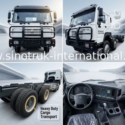 中国重汽 HOWO 8X4 カーゴトラック 400馬力 12輪 ゴーストフェイスキャブ