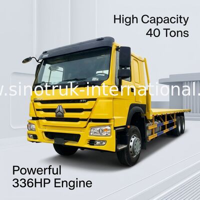ZZ1257N4641W 336HP SINOTRUKの平床式トレーラーの貨物トラック