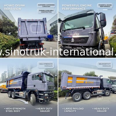 SINOTRUK 重荷運搬機 TX ターパーダンプトラック 380HP エンジン,30-40トンの負荷容量と中途半端な持ち上げタイプ
