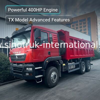 SINOTRUK HOWO TX モデル 400HP LHD ダンプカー ダンプ トラック 6X4 警告灯付き