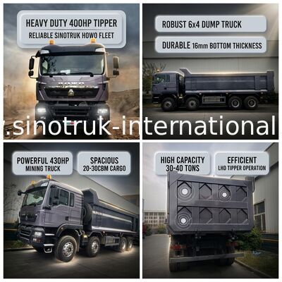 ターパートラック SINOTRUK HOWO 400HP 12ホイール LHD 30-40 トン 20-30CBM ZZ3317V356GB1