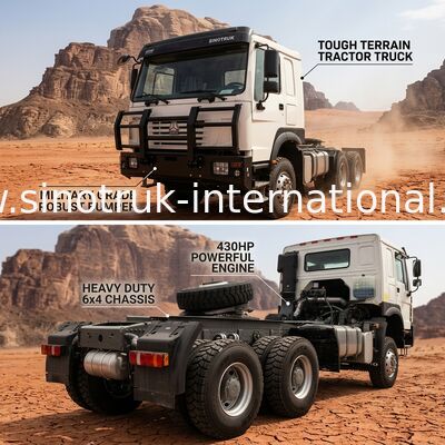 SINOTRUK 430馬力 6 × 4 トラクター 軍事バンパー