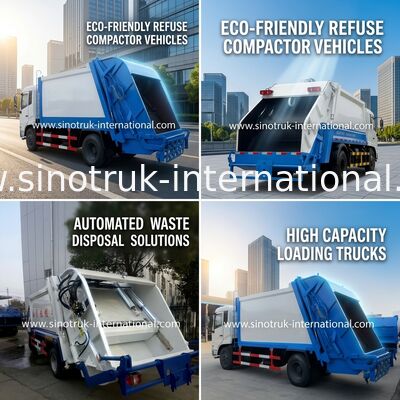 SINOTRUK HOWO はゴミ収集のトラック 5-6CBM LHD 4X2 ZZ1087D3415C180 を圧縮しました