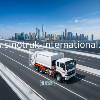 キャリッジ取り外し可能なゴミ収集のトラック SINOTRUK 25CBM 6X4 LHD