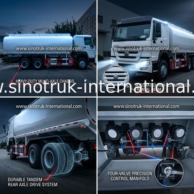 交通機関のためのHOWO 6×4 10の車輪のオイル タンクのトラック400HP 20CBM