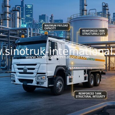 シノトルク ホウ 20CBM 燃料タンク トラック 10輪 340HP 6 × 4 多重コンパートメント
