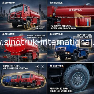 SINOTRUK HOWO 290 HP 石油タンクローリー、10 CBM 容量と頑丈なシャーシを搭載