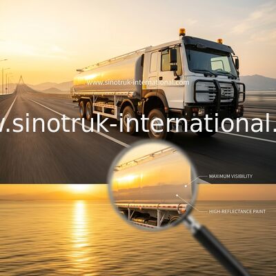 SINOTRUK HOWO レッド 371HP 8×4 12ホイール 高容量オイルタンク トラック 30CBM