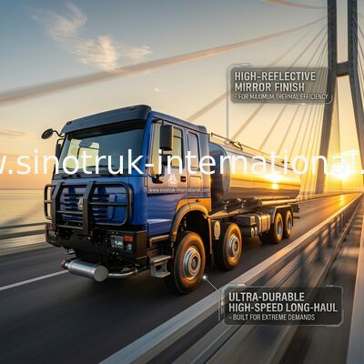 重荷用HOWO 8*4 400HP LHD燃料トラック 40CBM 遠距離燃料配送のためのダブルタンクシステム