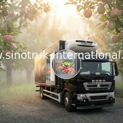 専門家はClosedヴァンTruck White/赤い/黒のフリーザー箱のトラックを冷やしました