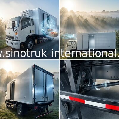低負荷の消費4x2 10トンの冷蔵トラック160HP RHD
