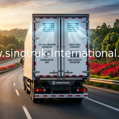 SINOTRUKによって冷やされているヴァンTruck Forの冷凍食品の高温安定性20CBM