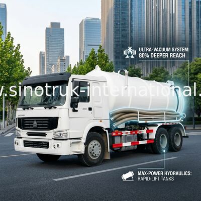 都市雨 Wells のための高性能 17CBM LHD 336HP の真空の下水のトラック