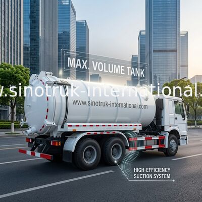 6X4 Euro2 290HPRoad の真空のタンク車/下水ポンプのタンカー/下水の吸引のタンク車
