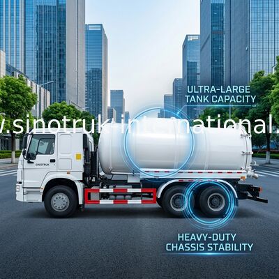 下水道のクリーニング装置の下水の吸引のトラック 16CBM LHD 6X4 Euro2 290HP、
