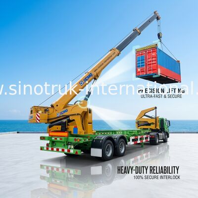 高い発電のトラックはジブ クレーン/取付けられたクレーン トラックを容量を持ち上げる37トン取付けました