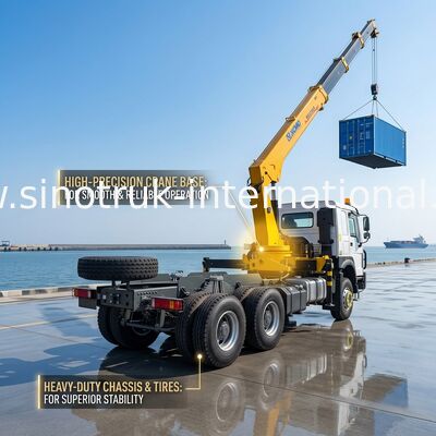 SINOTRUK トラック 搭載 クレーン 装備 12 トン XCMG 6X4 クンクル ブーム クレーン