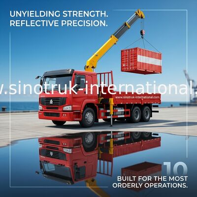 SINOTRUK のトラックは 12 トンのクレーン装置を 6X4 290HP を持ち上げるための XCMG 取付けました