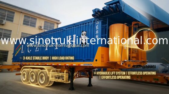 普及した半ISOのトレーラ トラック、三半車軸トレーラー12000×2500×3880mm