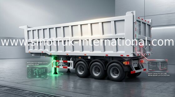 安定した性能のトレーラー60トンの半SINOTRUK 25-45CBMのトラックのダンプの