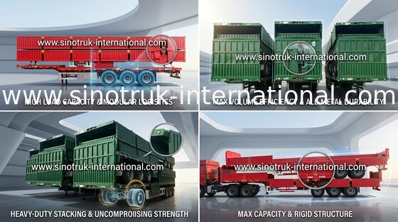 CIMC 半高い積載量のトレーラ トラック SIONOTRUK