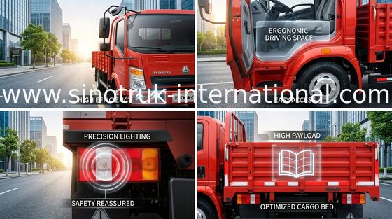 SINOTRUK HOWO 軽量トラック 8 トンの LHD 4X2 116HP ZZ1087D3614C180