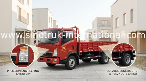 HOWO の省エネの軽量箱は SINOTRUK HOWO LHD 116HP ZZ1127D3615C1 をトラックで運びます