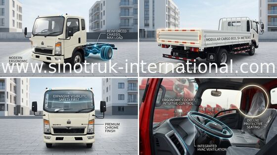 軽量トラック 8 トンの LHD 4X2 SINOTRUK HOWO 116HP ZZ1087D3614C180