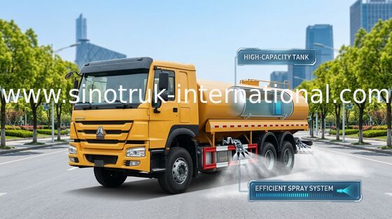 高圧 4000 ガロン水トラック、LHD 6X4 の構造水トラック