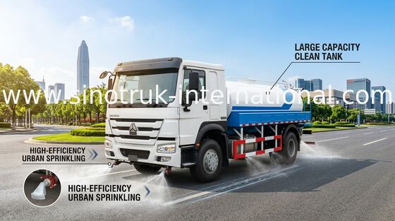 360度の回転巨人が付いているSINOTRUK HOWOの構造の給水車10CBM