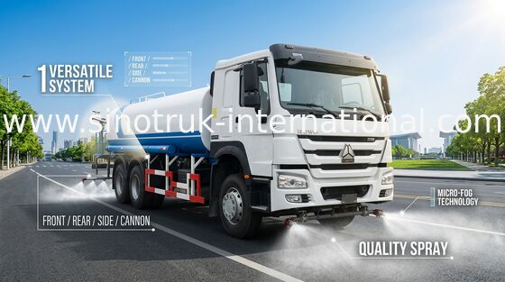 殺虫剤の噴霧のためのタンクローリーSINOTRUK HOWO LHD 6X4 18CBMを振りかけることに水をまいて下さい