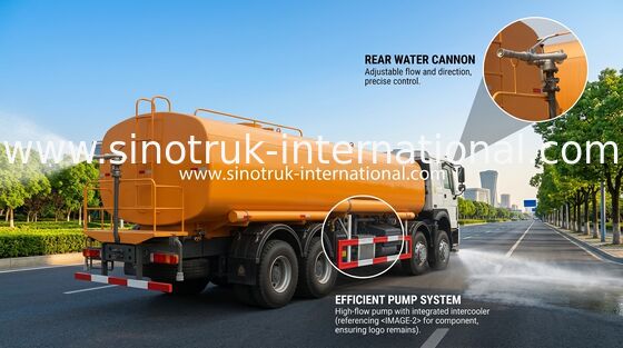 Sinotruk Howoのスプリンクラーの給水車30CBM 8 x 4ユーロ2