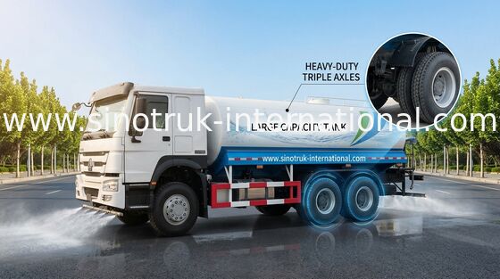 SINOTRUK HOWOの給水車6x4 LHD 15-20CBMの噴霧の範囲広く