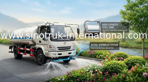 都市美化/ガードレールの洗浄のための専門 7CBM 給水車